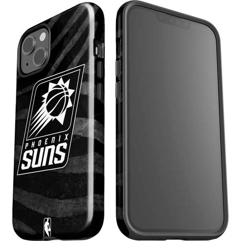 NBA Phoenix Suns Black Animal Print iPhone 15 Impact Case